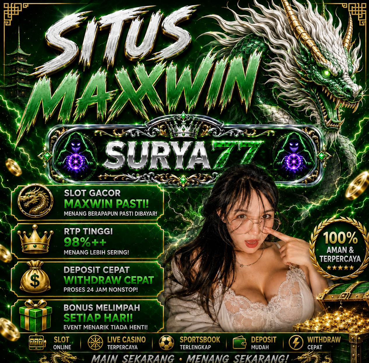 SURYA77: Situs Link Slot Hoki Gacor Hari Ini Slot777 Online Gampang Menang